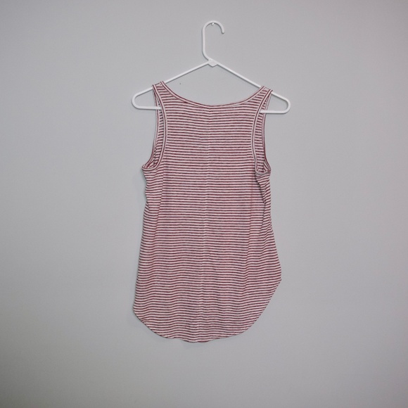 Old Navy Red & White Striped Tank Top. - Picture 4 of 4